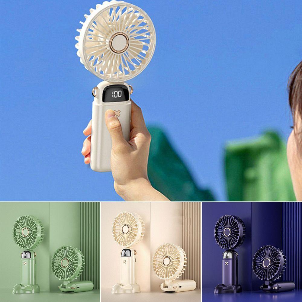 

USB Hand-held Fan Digital Display Air Cooler Portable Pocket Fan Home Office