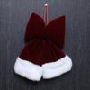 Soft Christmas Tree Bowknot Wine Red Bowknot Hanging Ornament  Home Decoration