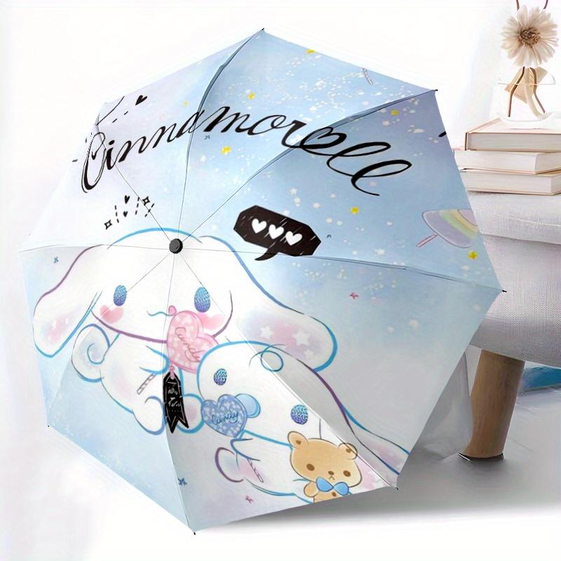 1pc Cinnamoroll & Baby Ideas Pattern Automatic Umbrella Is Fashionable and Good-Looking, a Portable 3-Fold Umbrella, Suitable for Travel and Daily Use