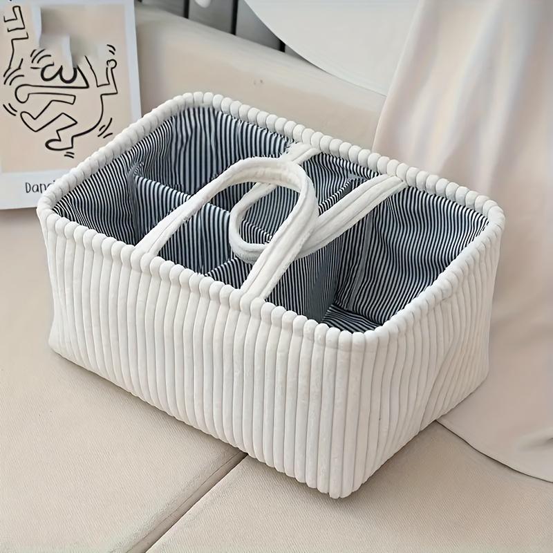 

Foldable Multi-Pocket Diaper Bag - Large Capacity, Compartments & Dividers, for Outings & Home Storage Basket, Thoughtful Choice белый
