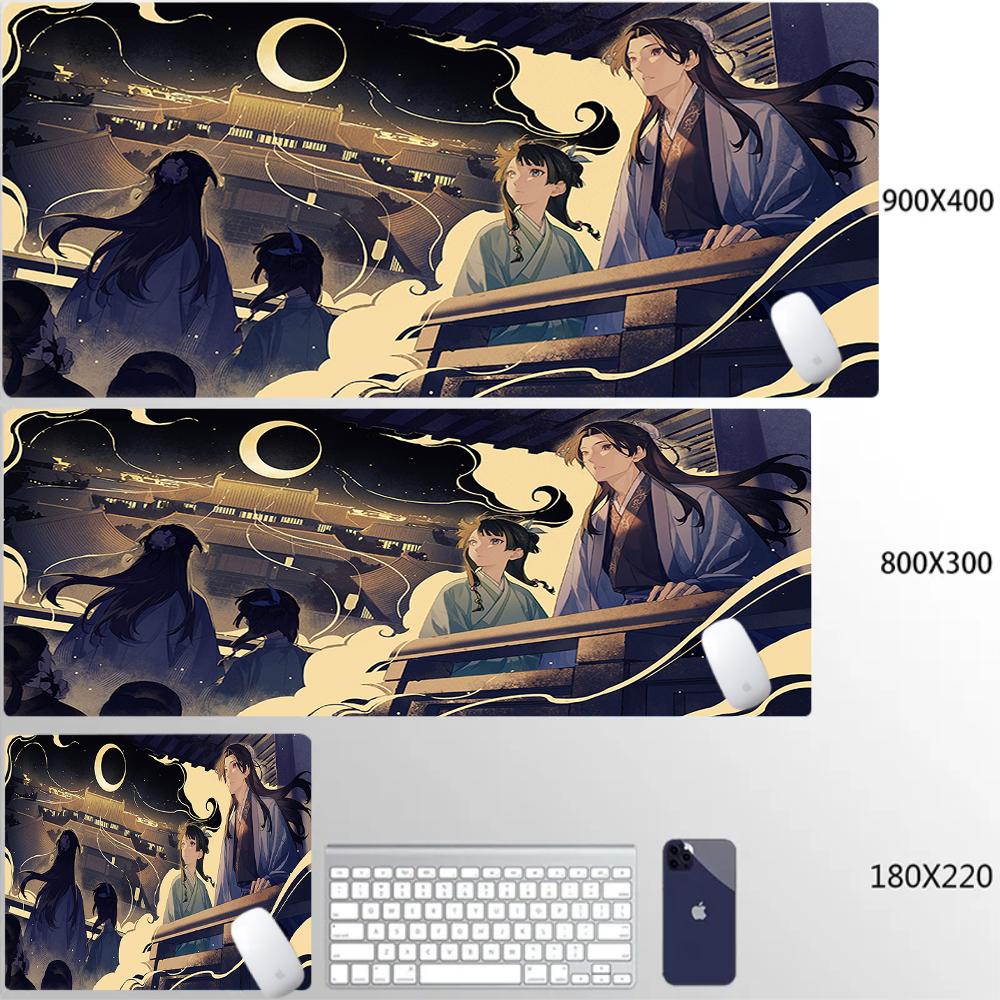Große Mauspads Laptop Gaming Zubehör Computer Gamer Anime Tastaturunterlage Mauspads Schreibtisch Die Apotheker-Tagebücher Mauspads