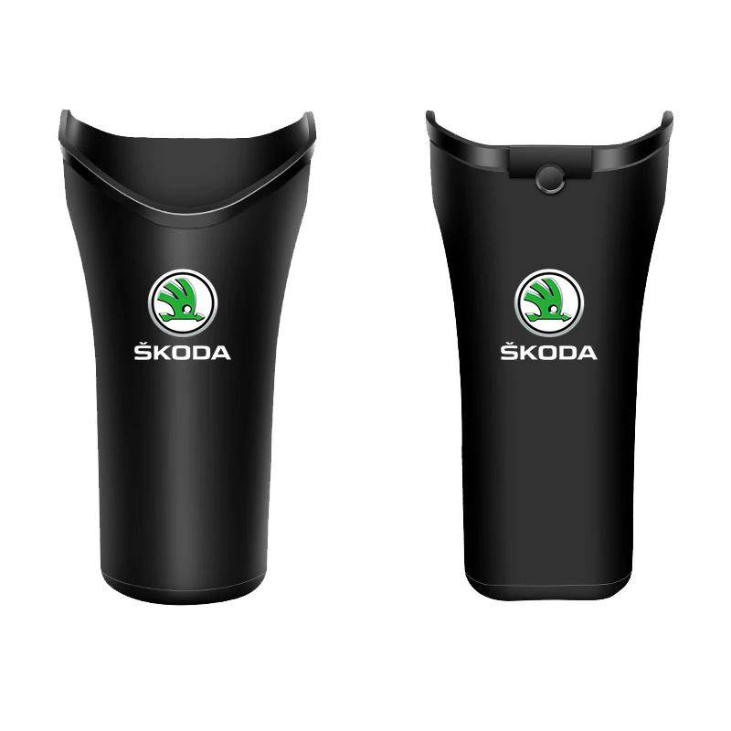 Car Styling Car Storage Box Umbrella Garbage Organizer Bucket For Skoda S VRS VII Octavia Superb A5 A7 Kodiaq Rapid Fabia Kamiq