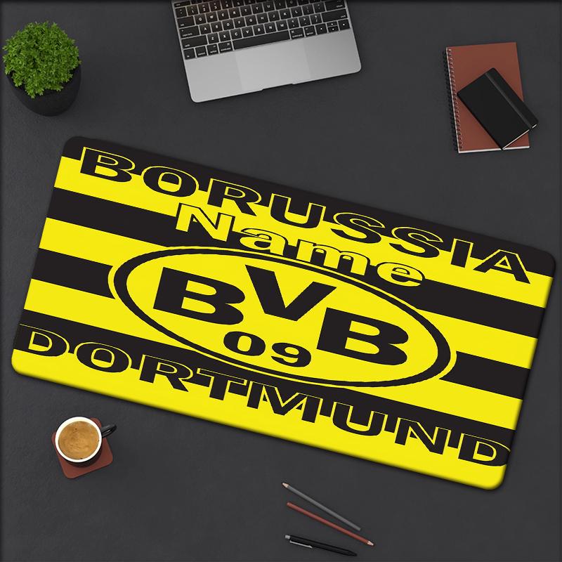 Custom Name Borussia Dortmund Theme Mouse Pad Non Slip Rubber Base Multifunctional Office Home Decor Perfect For Workspace Personalization