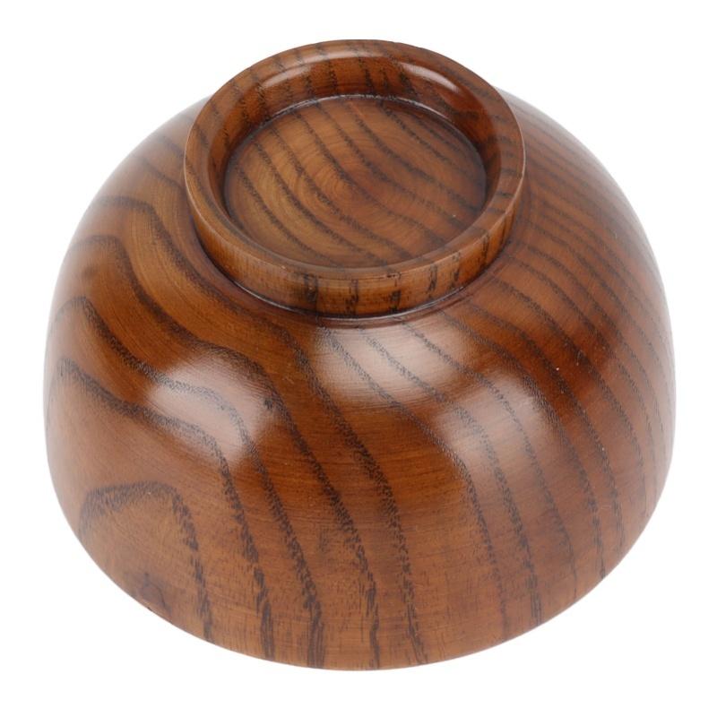 Bol en Bois Fait Main Style Japonais Bol en Bois Vaisselle de Service Pour Nouilles Riz Soupe Sauce Salade