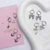 4Pairs Heart and Butterfly Earrings Stylish Drop Earrings Earwear for Women Girl