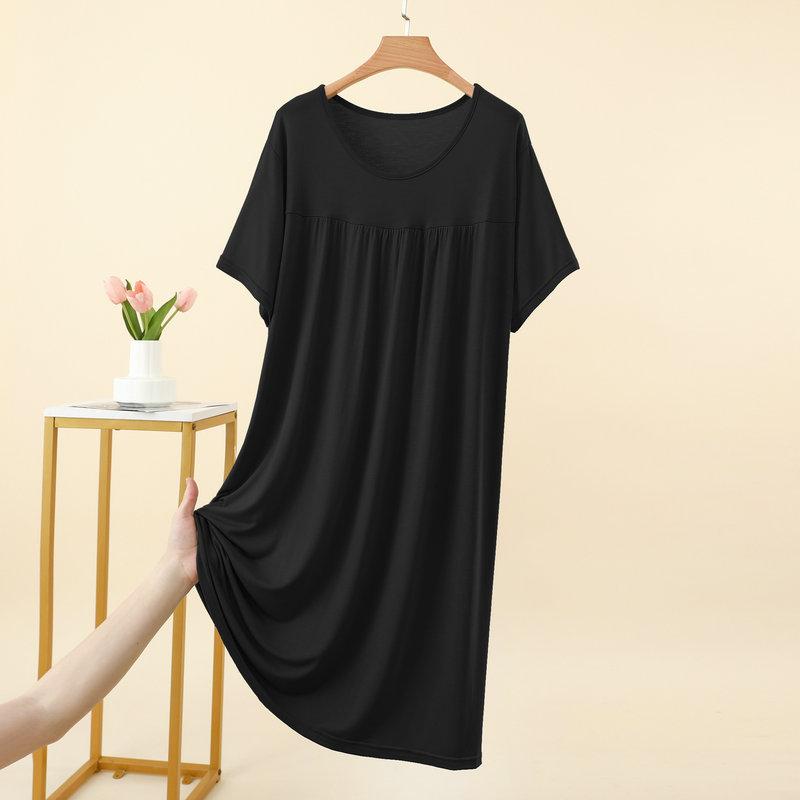 Modal Casual Loose Dress Plus Size Summer Women's Homewear Sleepdress Lightweight Nightgown Comfort Loungewear