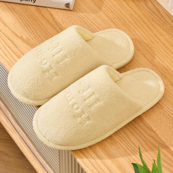Winter high-end cotton slippers indoor home soft bottom non-slip piled warm large size plush cotton tow