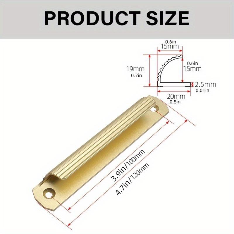 2 st Skjutdörrshandtag Aluminiumlegering Drag-Tryck Dörrhandtag Fönster Garderob Balkongdörrhandtag Möbelbeslag