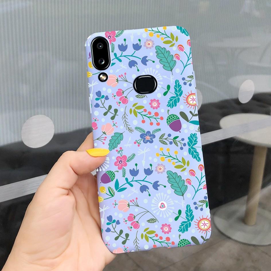For Phone Case Samsung Galaxy A10s A107 SM-A107F Case Fashion Candy Color Flower Soft Cover For Samsung A10s A 10 S A10 2019 Bag