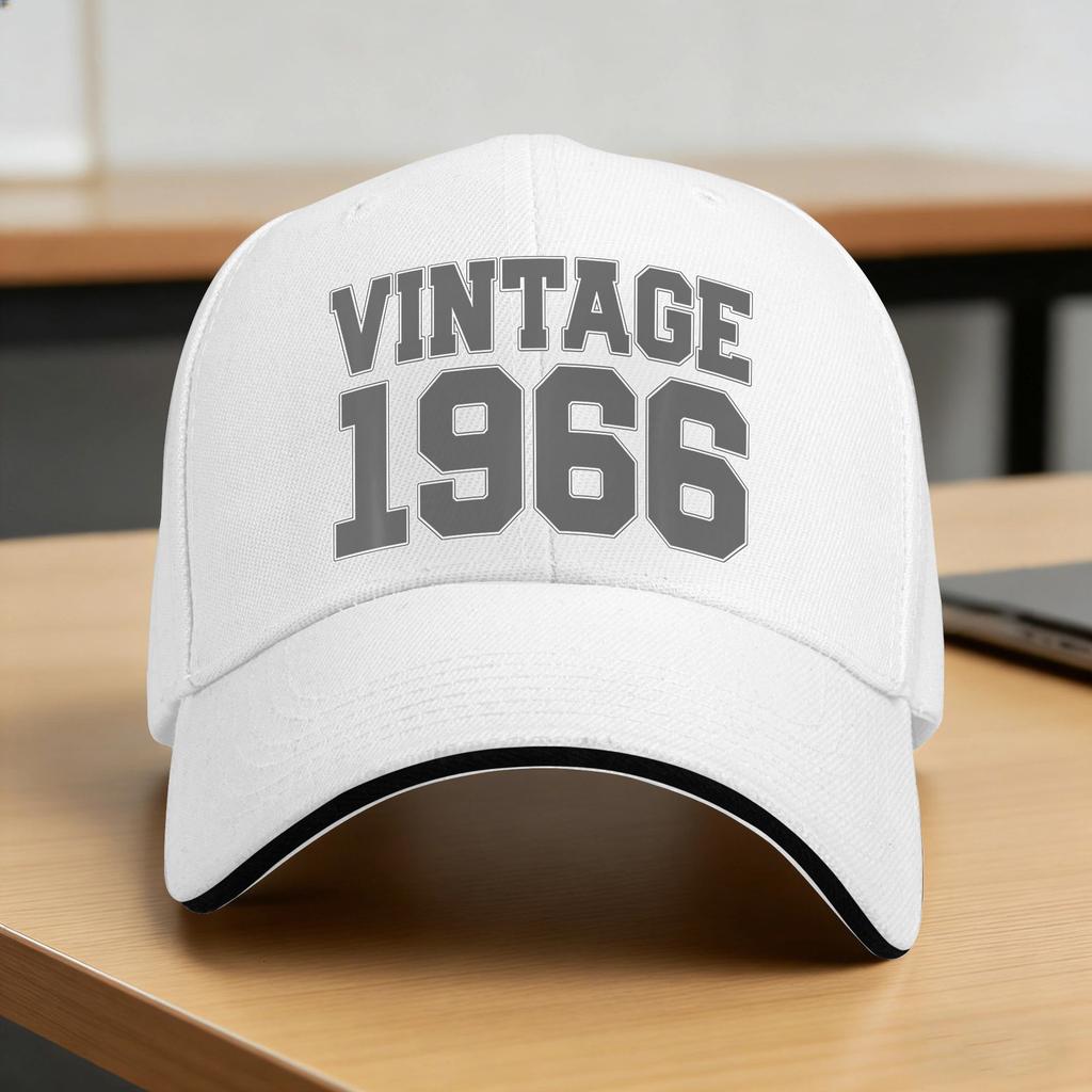 60th Birthday Vintage 60 Years Old 1966 Retro Baseball Cap  Unisex Women Design Hip Hop Hats Summer Y2k Cool Sun Visor Snapback Cap