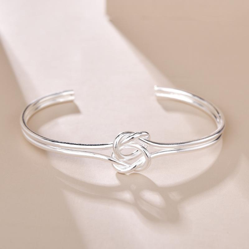 Fashion Minimalist Retro Open Knot Bracelet Niche Light Luxury Bracelet Women's Personality Hook Bracelet Jewelry