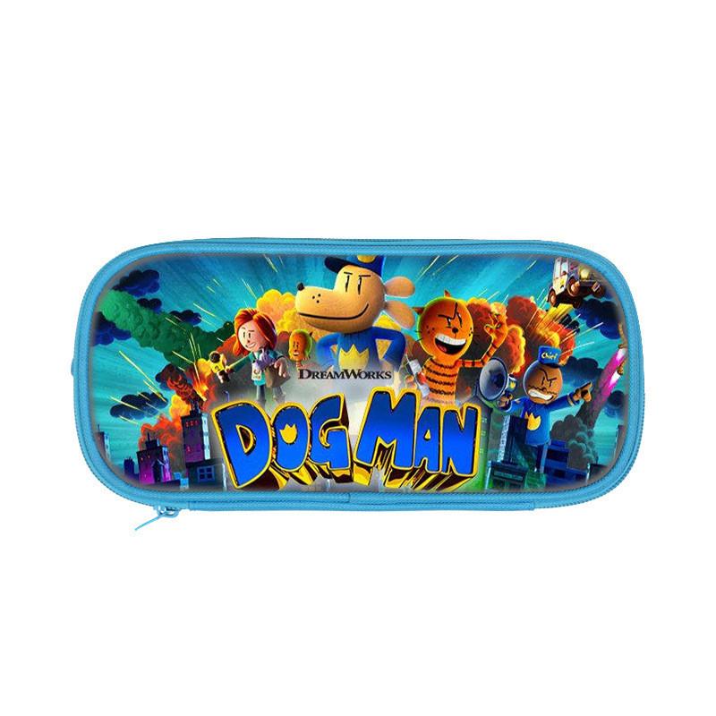 Dog Mans Cat Cartoon School Pen Bag With Durable Polyester For Elementary Students