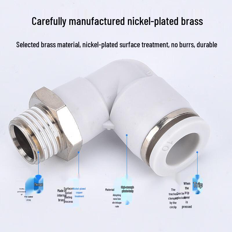 Datu L-Type Pneumatic Threaded Elbow Quick Connector