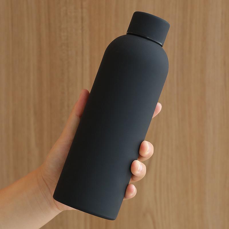 New Sports Thermos: Double Wall Vacuum, 304 Stainless Steel, Small Mouth, Rubber Paint Finish