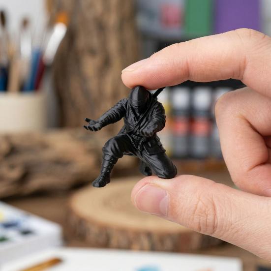 Ninja Pen Holder 3D Printed Samurai Pencil Stand Warrior Figurine Desktop Organizer for Office Desk Accessories Gag Gift for Men Coworkers
