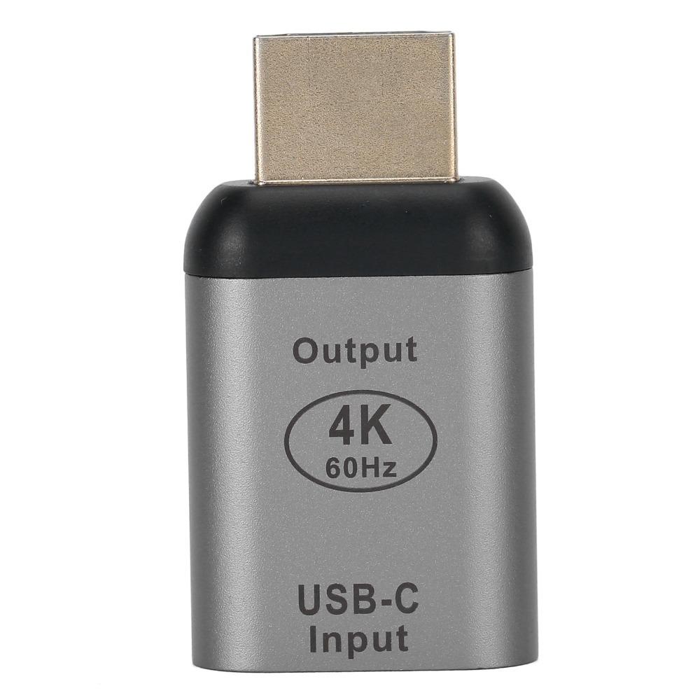 4K 60Hz USB-C zu HD Adapter Aluminiumlegierung Gehäuse HD Adapter Anschluss für Tablet, Telefon, Laptop