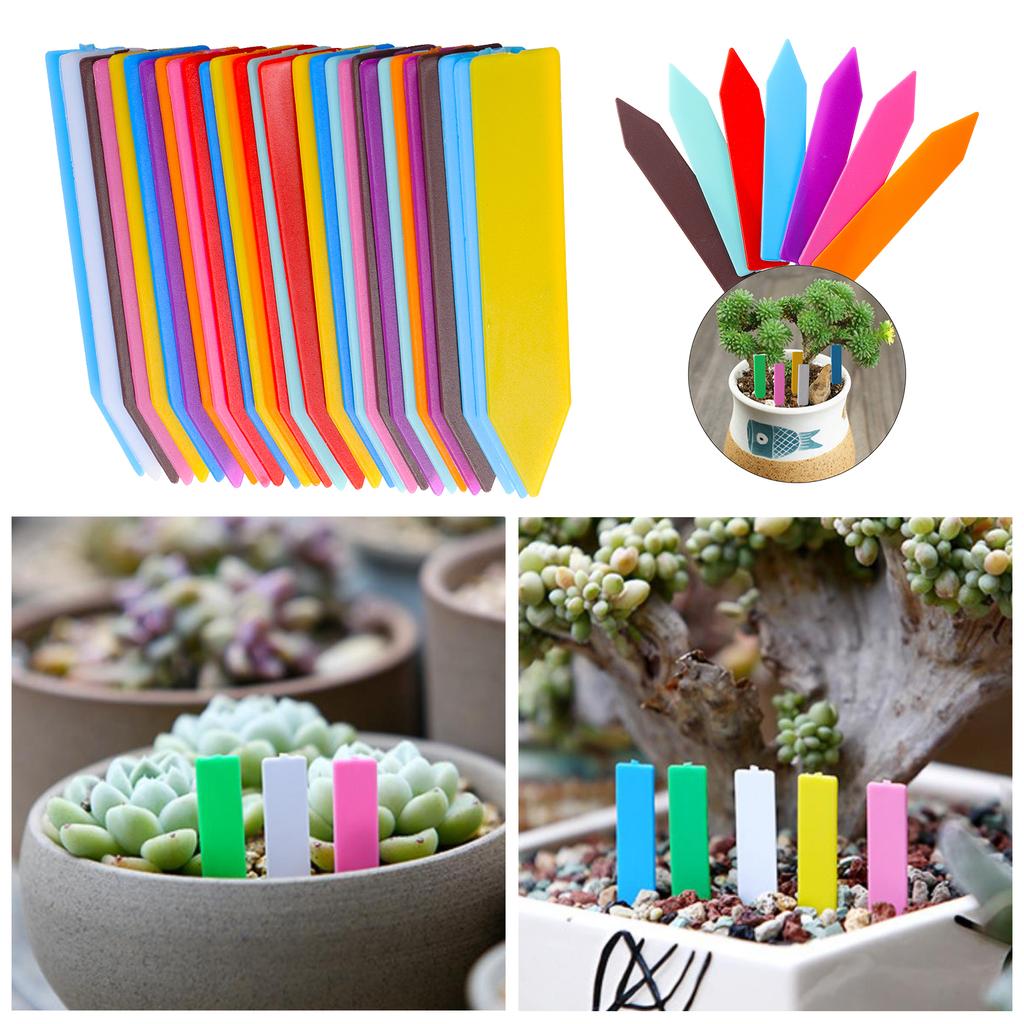 Garden Plant Label Plastic Arrow Sign Nursery Seedling Tray Marker Flower Bonsai Number Plate DIY Gardening Tool Multiple Colors