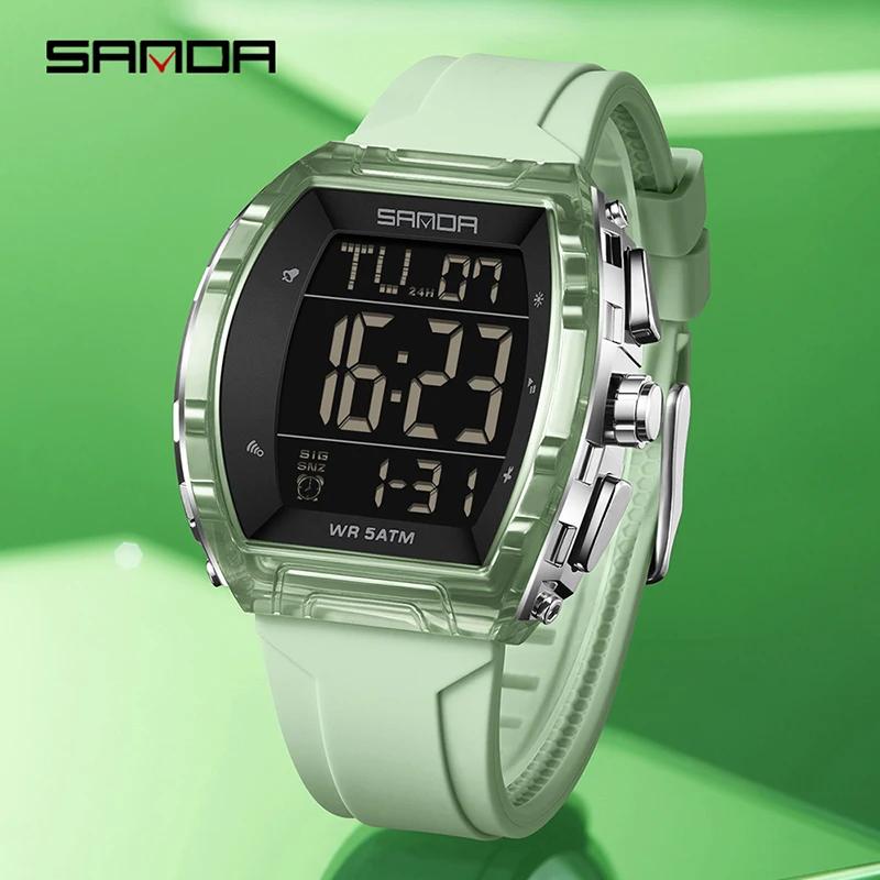 New Fashionable Luxury Men's Sports Electronic Watch Waterproof Countdown Calendar Night Light Men's Electronic Wristwatch