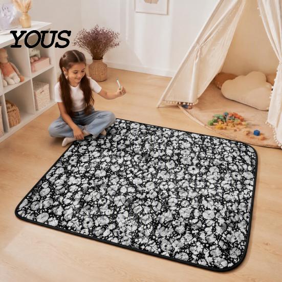 Interaktive Familiermalspiele DIY Maldecke, Cartoon-Muster Druck Weiche Polyester-Decke, DIY-Decke für Kinder Kreative Kunstprojekte Erwachsene