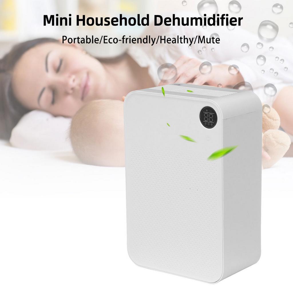 1.8L Portable Smart Dehumidifier Desktop Clothes Dryer Mute Air Dryer Home Bedroom Basement Water Moisture Absorber Machine
