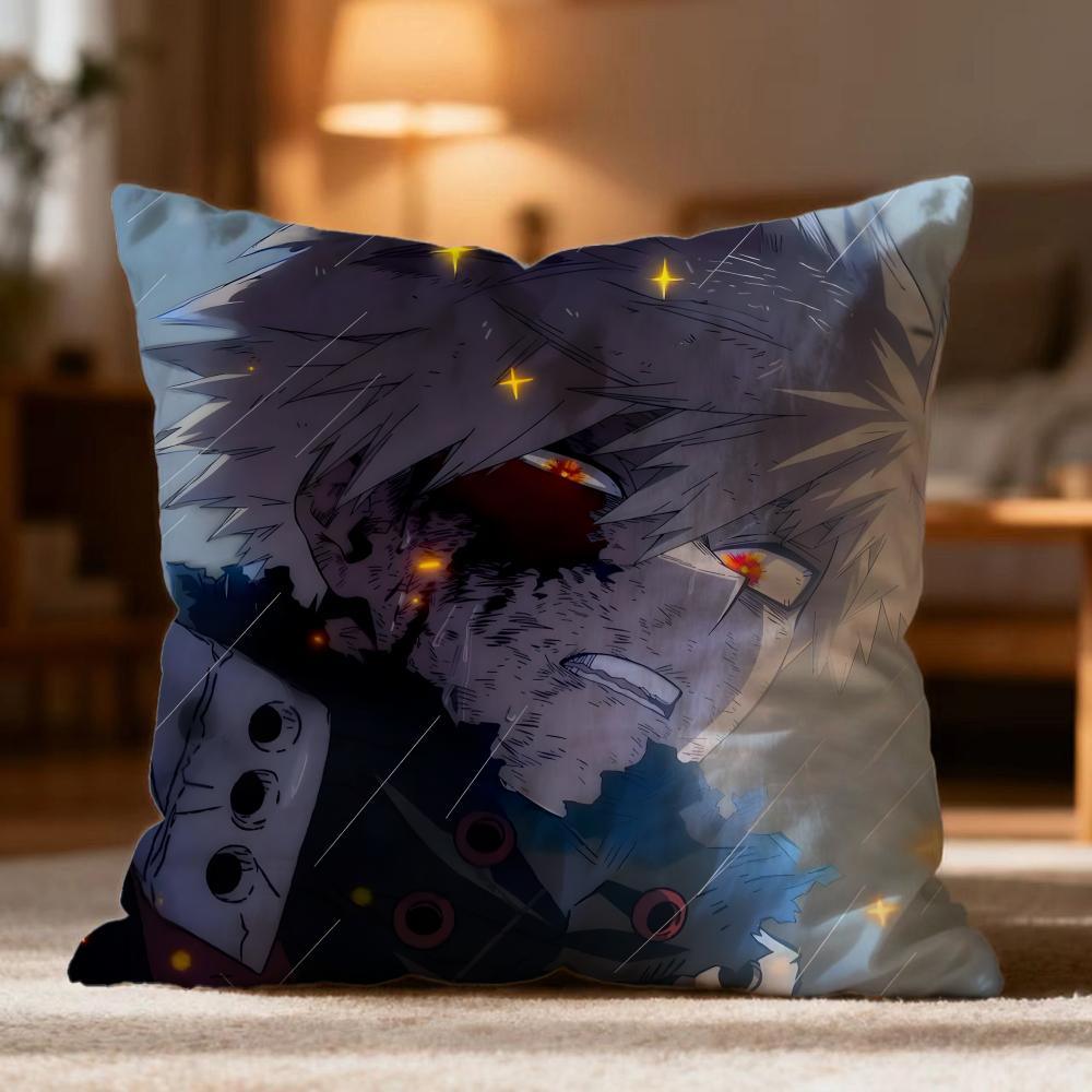 Fashion M-Mmy Hero Academia Cushion Cover Soft Washable Pillow Case Multi-Scene For Couch Bed Travel Office Use