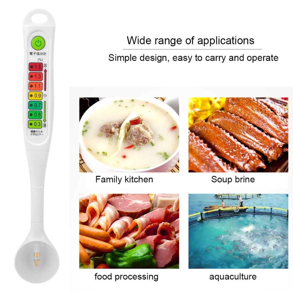 Professional LED Lights Accurate Salinometer Food Liquid Salinity Tester Meter