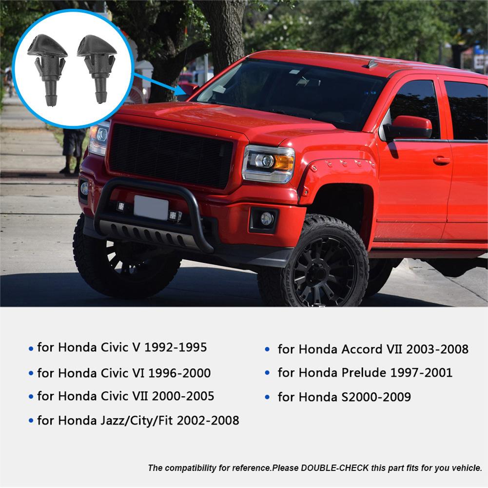 Car Front Windshield Washer Nozzle With Hose Tube Connector Kit Windscreen Washer Jet Spray For Honda Civic V VI VII /Accord VII