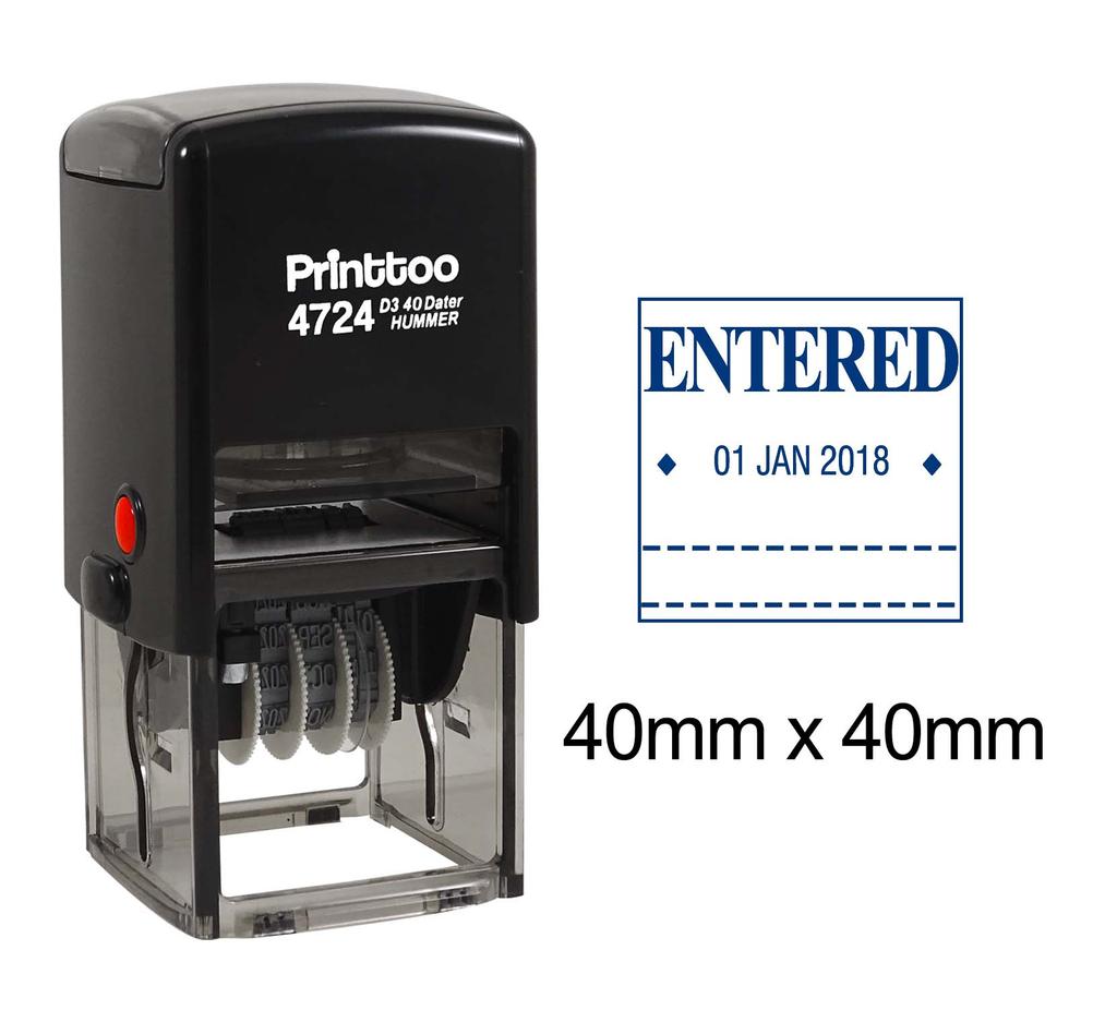 Printtoo Self Inking Dater Stamp With Entered Text Office Stationery Document Date Rubber