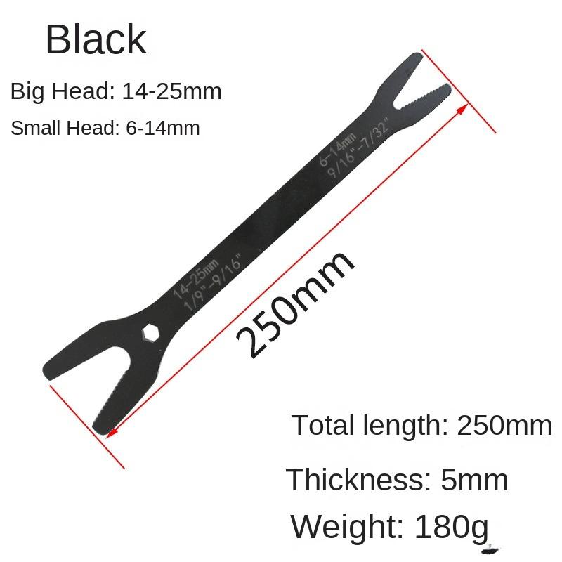

Универсальный ключ Torx 6-25 мм Самозатягивающийся регулируемый гаечный ключ для очков Доска Двухголовый ключ Torx Ручные инструменты чёрный