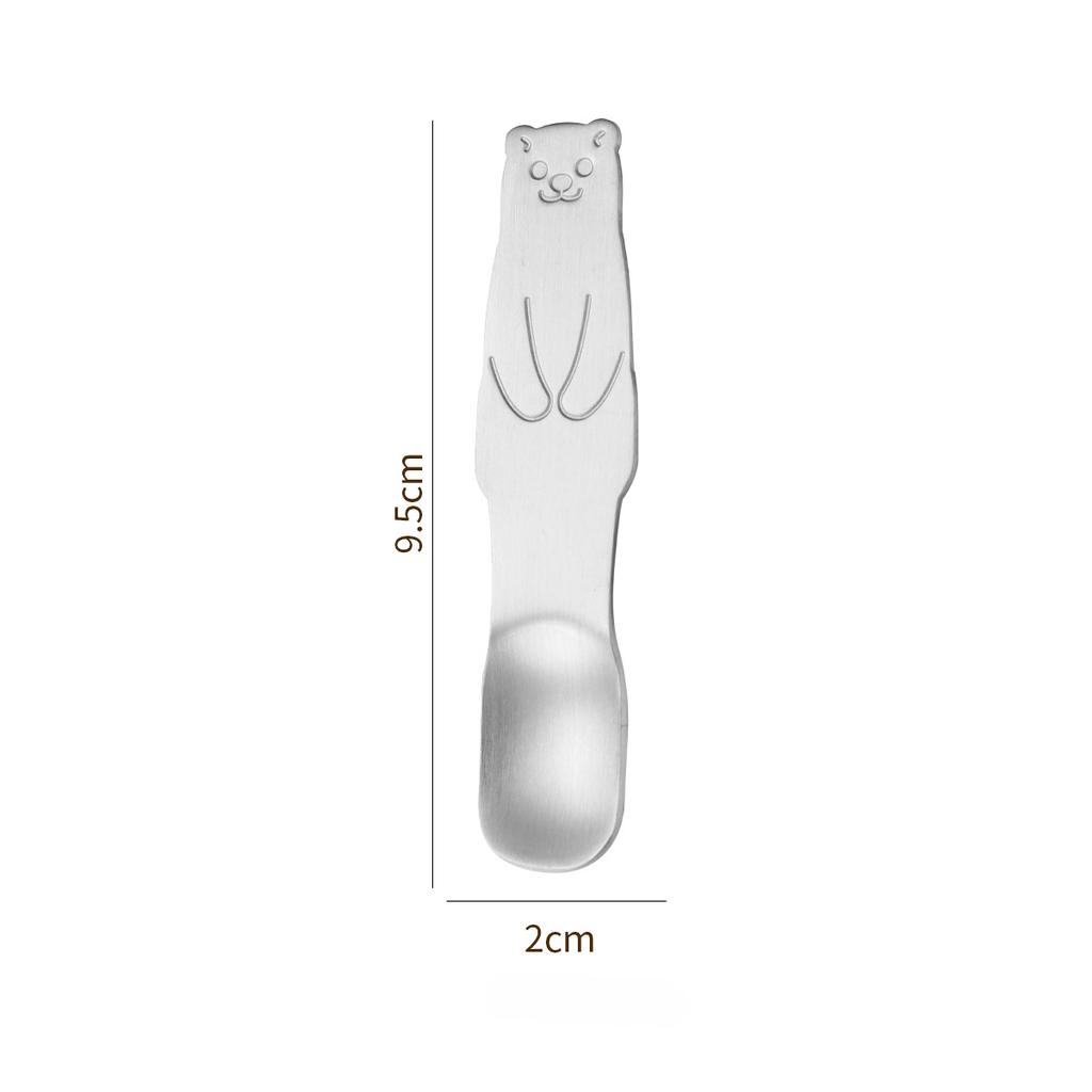 304 Stainless Steel, Ice Cream Spoon, Teddy Bear Cake Spoon, Ice Cream Spoon, Jelly Dessert Spoon, Seasoning Spoon