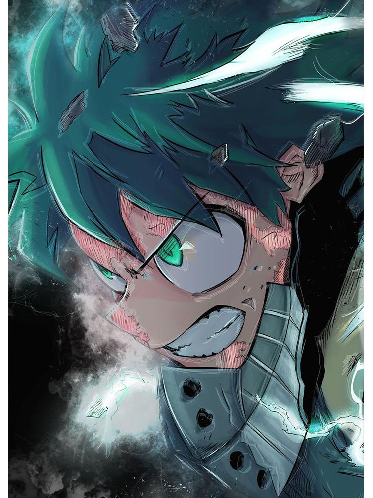 

Япония Манга Мой герой Академия Деку плакат холст картина BNHA Midoriya Izuku настенная картина для гостиной украшения дома 70x100cm No Fram