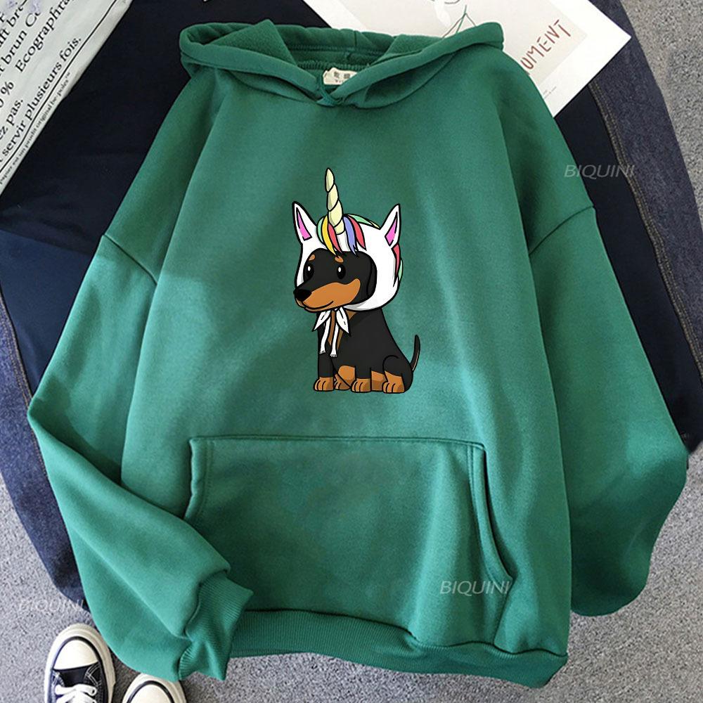 Dachshund Cute Dog Print Hoodie Design Autumn Winter Men's Women's Sweatshirt Fleece Oversized Couples Casual Streetwear Hoodies