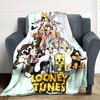 1pc Looney Tunes Characters Flannel Throw Blanket Lightweight Soft Warm All Season Blanket for Sofa, Bed, Travel,L1029010