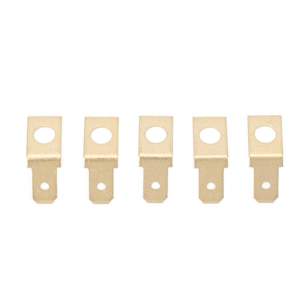100PCS Quick Disconnect Connectors Non Insulated Solderless Adapters 10 Stud 1/4 Inch Male Spade