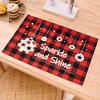 Plaid Christmas & New Year Table Mat - Heat-Resistant Home Decoration Placemat