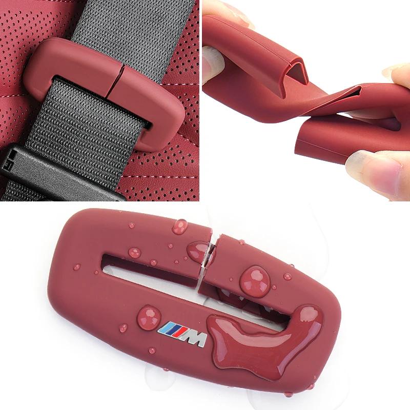 Car Sticker 2025 Hot Silicone Anti Scratch Car Seat Belt Clip Protector Buckle Lock Cover For BMW X1 X2 X3 X5 E46 E90 E70 F20 E6