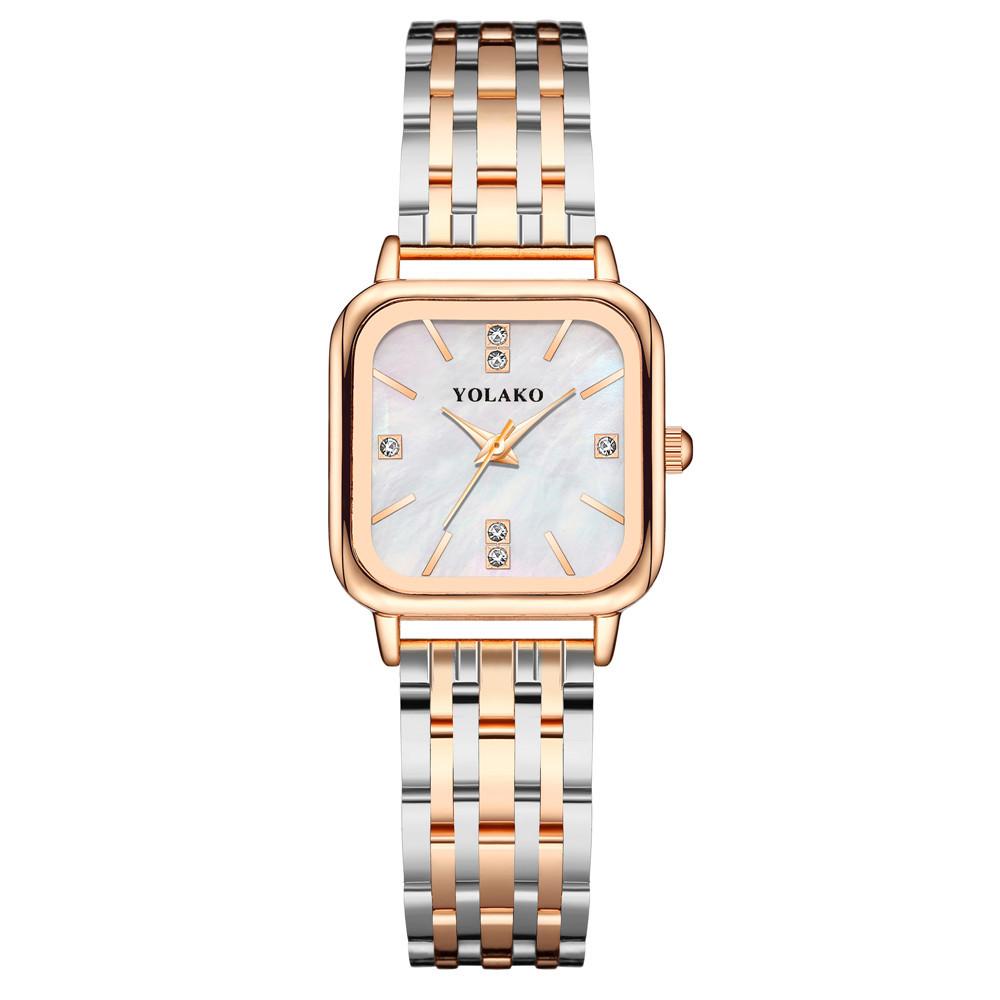 Women Square Rhinestone Inlaid Watch Female Quartz Wristwatches
