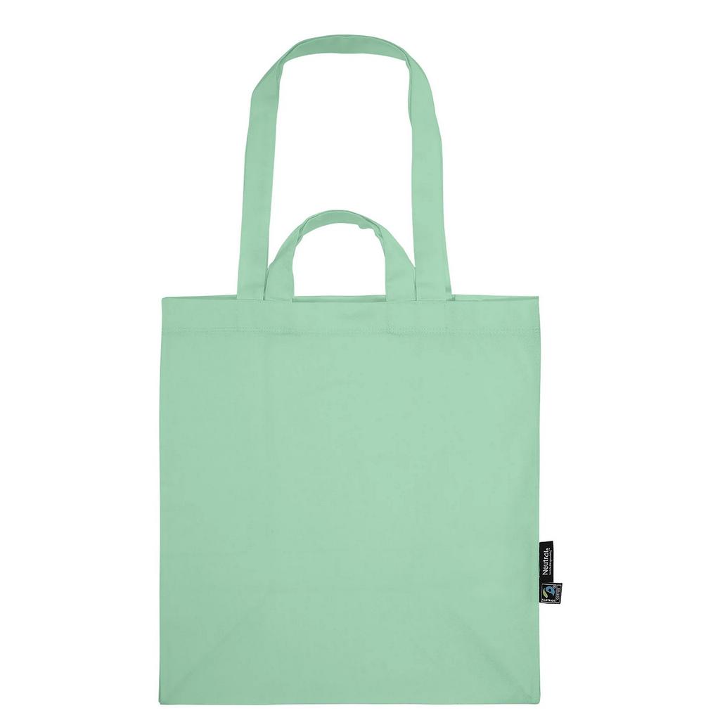 Neutral Twill Multiple Handles Shopper Bag