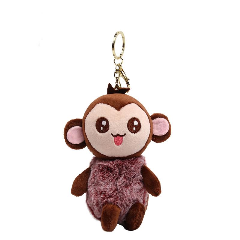 Scented Fuzzy Monkey Plush Toy Doll with Pendant for Bags