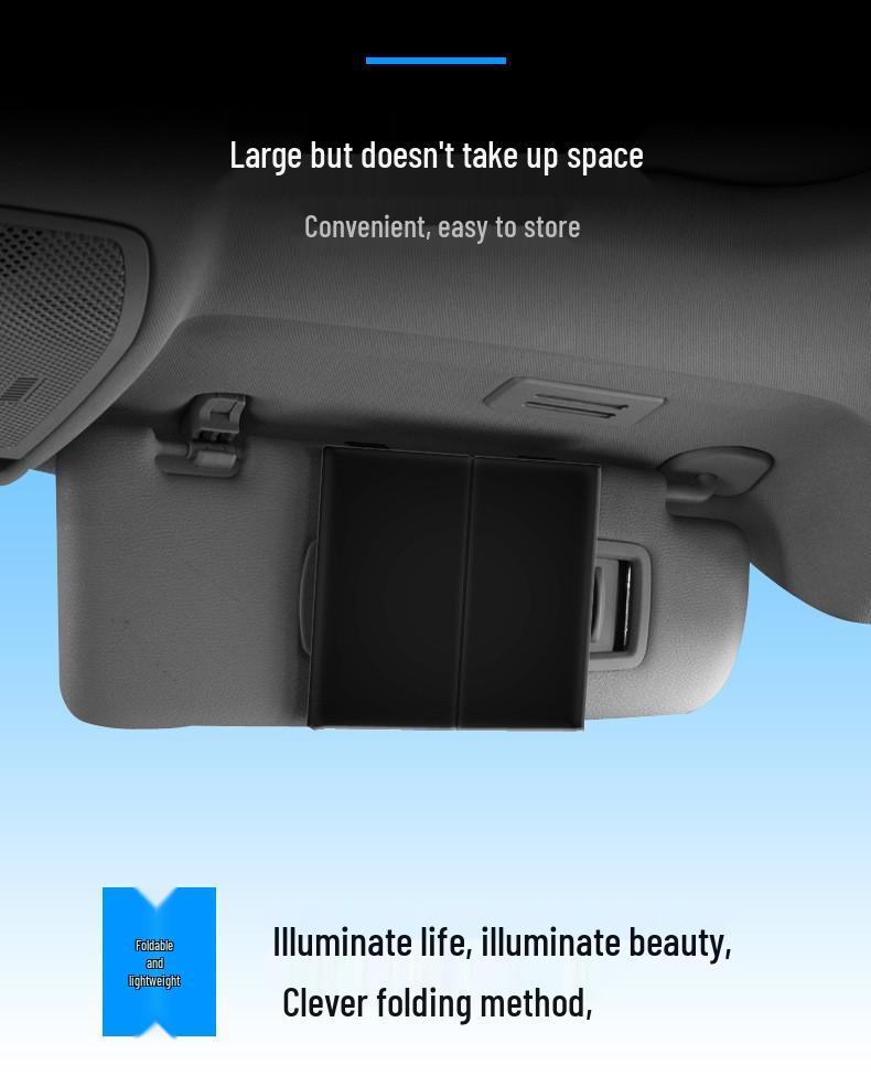 LED Car Sun Visor Makeup Mirror with Vanity Fill Light