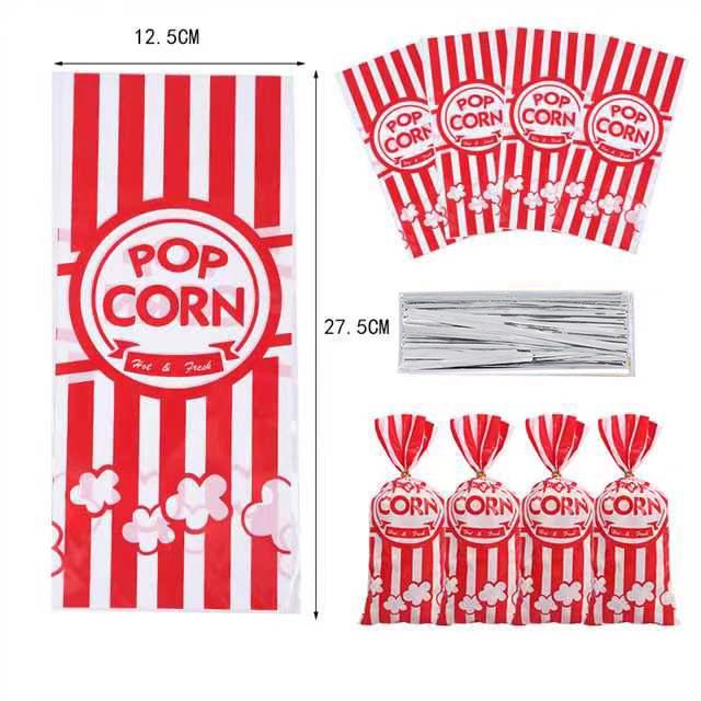 Bunte OPP-Flachbeutel für Süßigkeiten, Popcorn, Kekse, Brot und Toastverpackungen