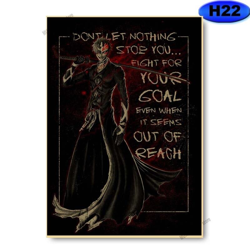 Vintage klasické anime plakáty postav Kraft Paper Slayer/Haikyuu Plakát Anime Dekor Pokoj Bar Kavárna Nástěnná malba