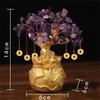 Árvore da sorte Riqueza Árvore de cristal amarelo Ornamentos de árvore de dinheiro natural Estilo Bonsai Riqueza Sorte Feng Shui Ornamentos Artesanato
