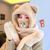 Women's Warm Knit Hat Scarf Glove Mask Set