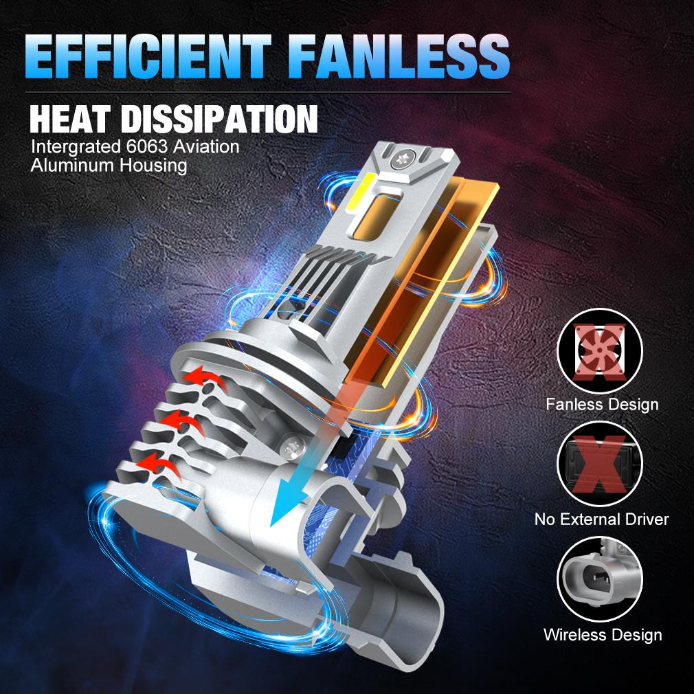 TOAUTO H8 H11 H16JP LED Bulbs Headlight Car Fog Lights H4 HB3 9005 HB4 9006 LED Daytime Running Lamp 6500K  Auto DRL Bulb