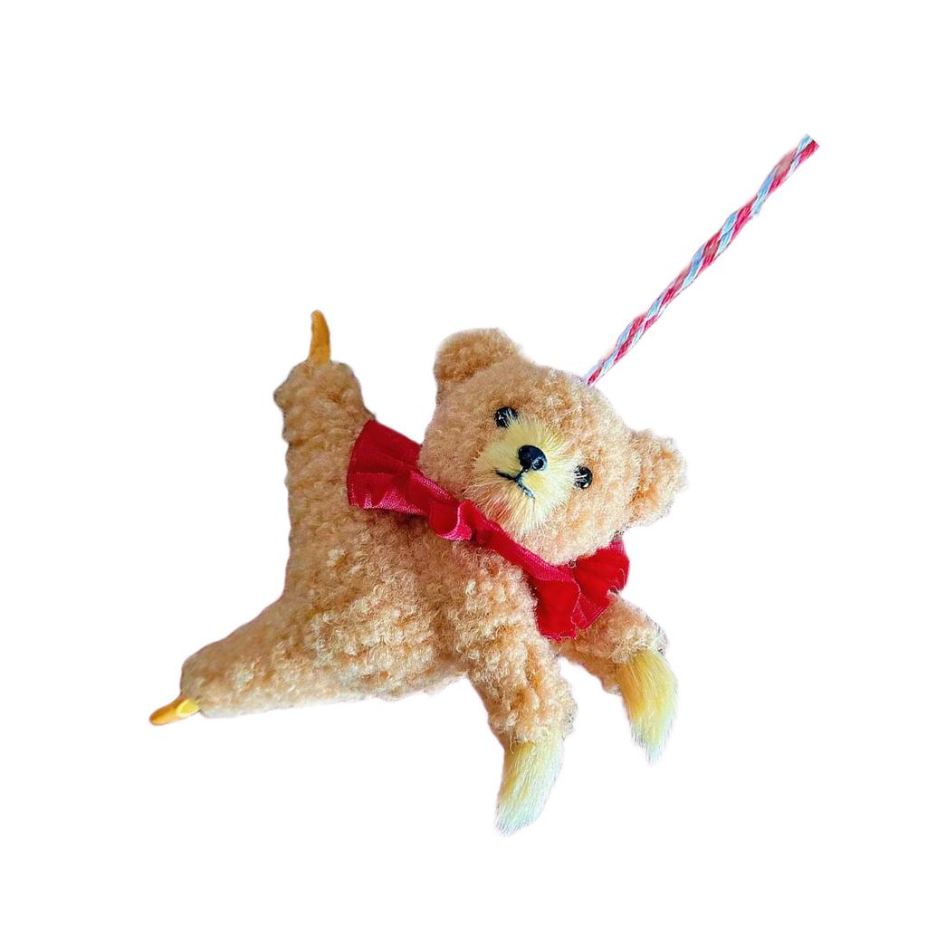 Soft Cartoon Bear Plush Pendant Bear Ornament Bear Key Pendant Bear Bag Pendant Suitable for Bedside or Rearview Lens