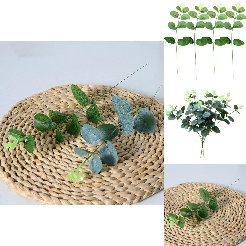 Artificial Eucalyptus Leaf For Wedding Decor With Silk Material For Home And Photography Use