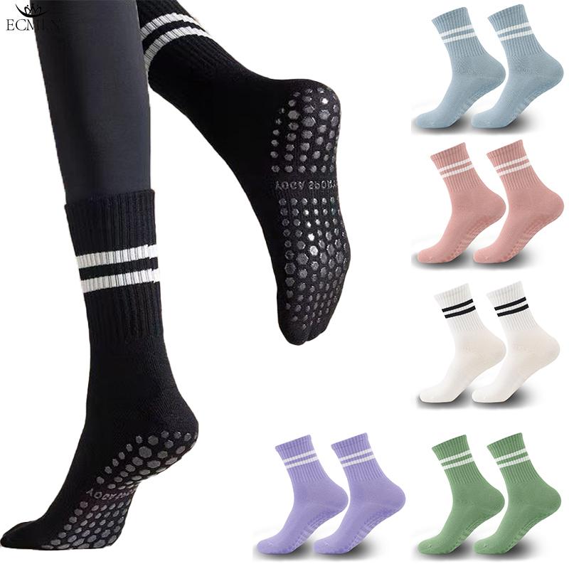 

Женские носки-тапочки. Спортивные нескользящие носки. Женские нескользящие износостойкие носки средней длины в горошек. Защита ног. Носки средней длины.