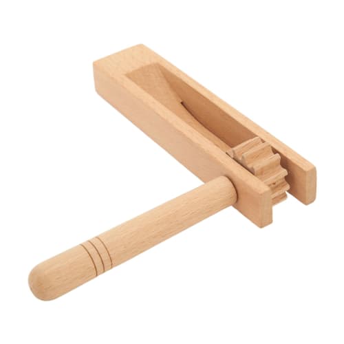 Wooden Ratchet Noise Maker, Orff Hand Noisemaker Rattle Musical Instrument Toy for Sports Events, Games, and Festivals