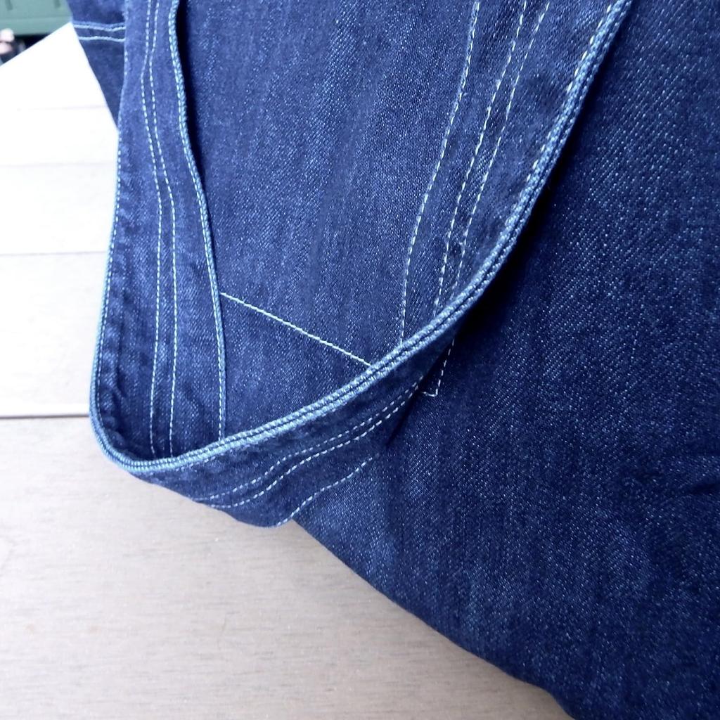 Denim Tote PC Lots of Canvas [Eclairage] Bag, Jeans, Casual, Shopping, Commuting, School, Bag, Unisex, Plain, Pockets, (Indigo Blue)